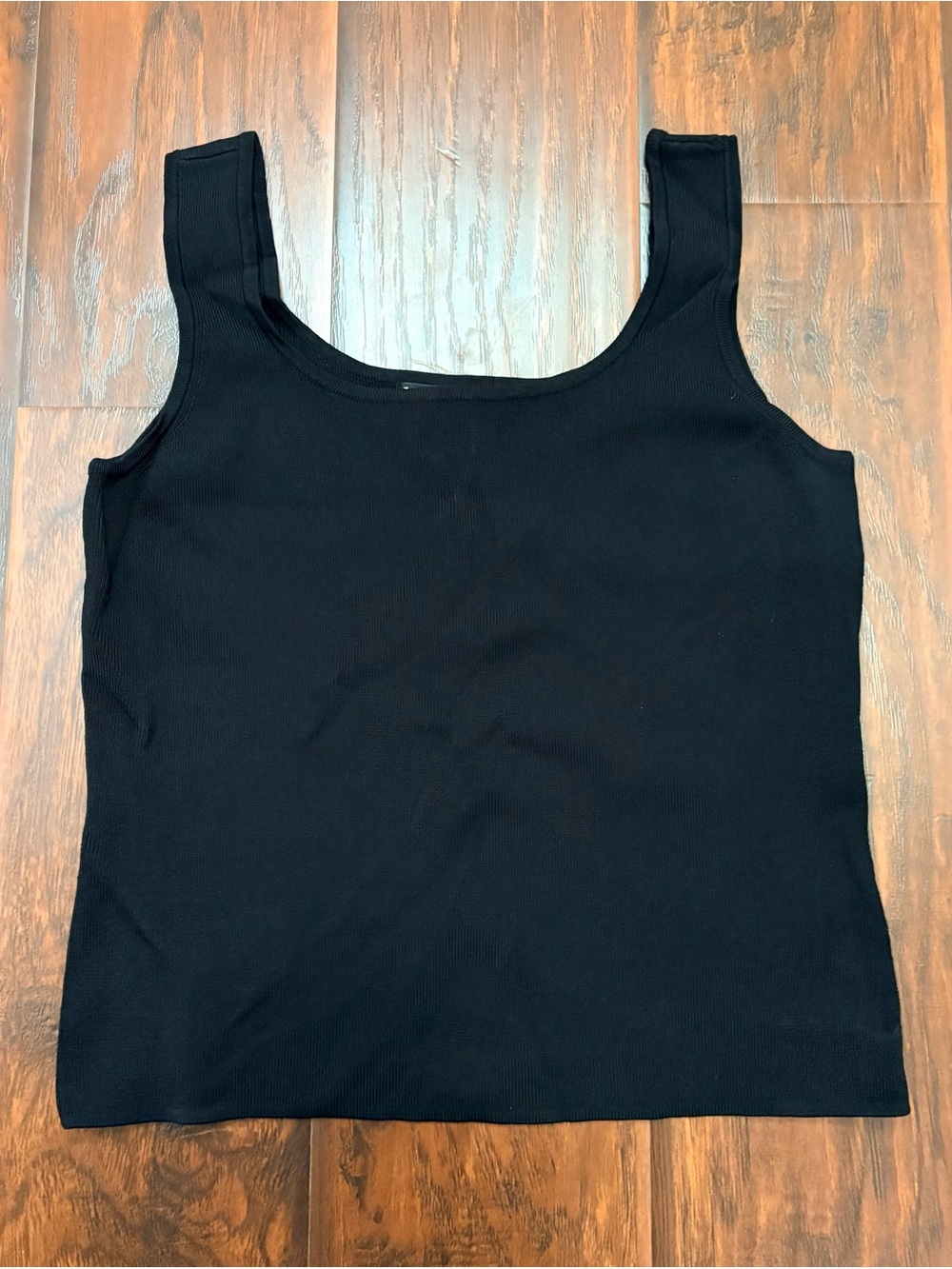 Michelle Nicole Black Knit Tank Top Sleeveless Scoop Neck Size L